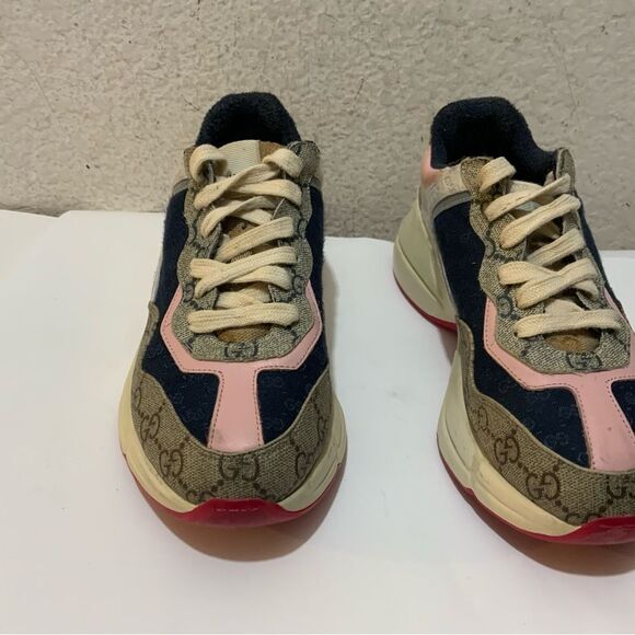 Gucci Rhyton Mixed Media GG Canvas Sneaker size 37 - Picture 5 of 16